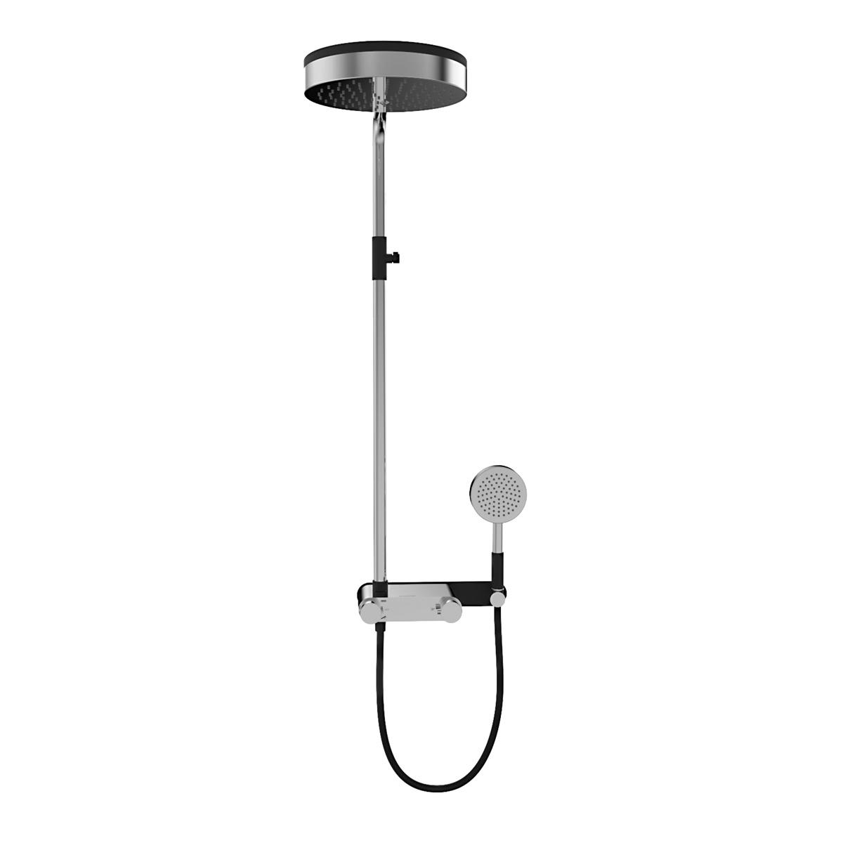 YS34206 Lüks duş kolonu, termostatik musluklu yağmur duş kolonu, yüksekliği ayarlanabilir;