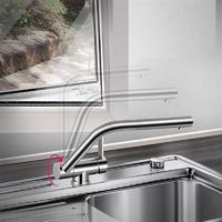 3017B Pencere altı lavabo musluğu, katlanabilir mutfak musluğu;