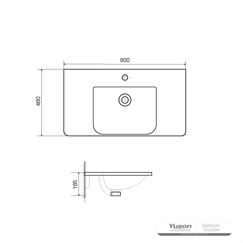 YS27307-80 Seramik dolaplı lavabo, makyaj lavabosu, klozet lavabosu;