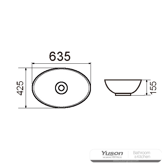 YS28416 Seramik tezgah üstü lavabo, artistik lavabo, seramik lavabo;