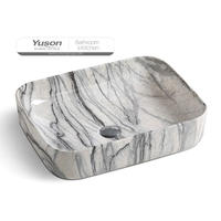 YS28434-MA1 Stone serisi seramik tezgah üstü lavabo, artistik lavabo, seramik lavabo;
