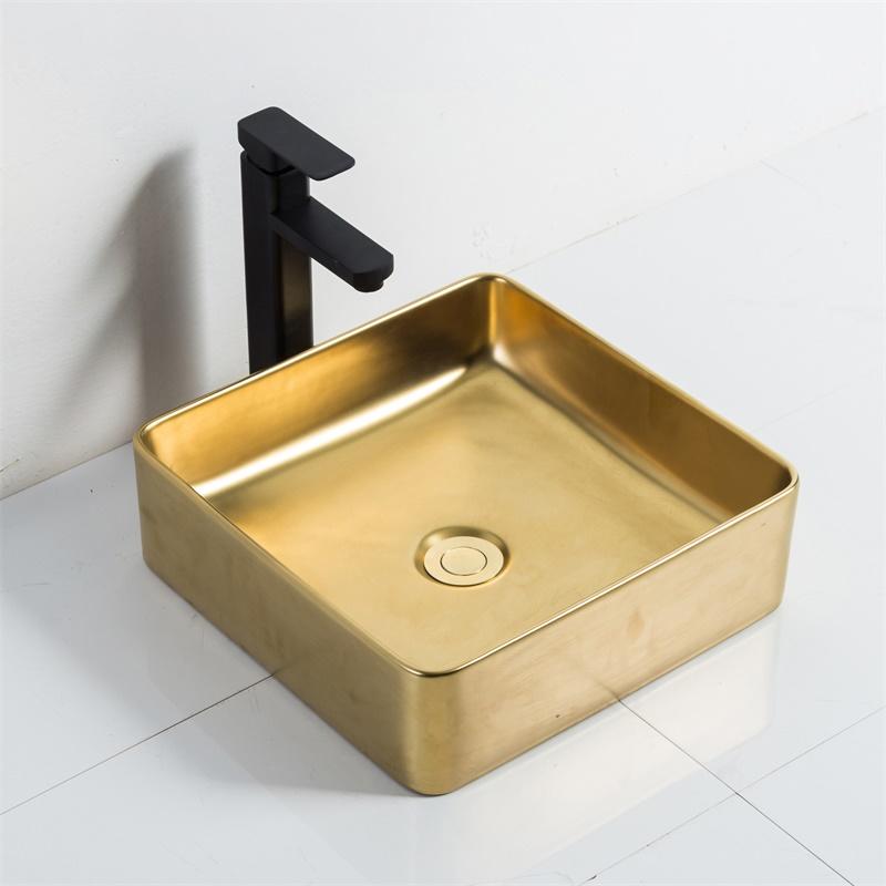 YS28446-GD Seramik tezgah üstü lavabo, artistik lavabo, seramik lavabo;