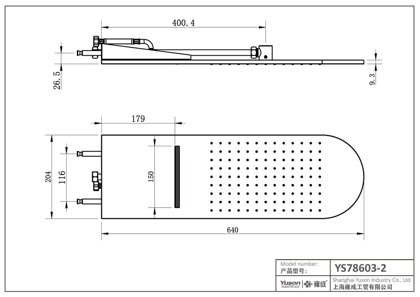 YS78603-2 Pirinç yağmur duş başlığı, 2 fonksiyonlu şelaleli, duvara monte;