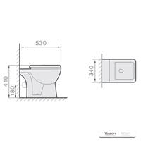YS22212F Tek ayaklı seramik tuvalet, P-tuzaklı sifonlu tuvalet;
