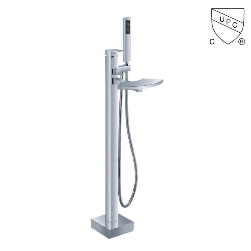 Y0120 UPC, CUPC sertifikalı müstakil küvet musluğu, zemine monte küvet musluğu;