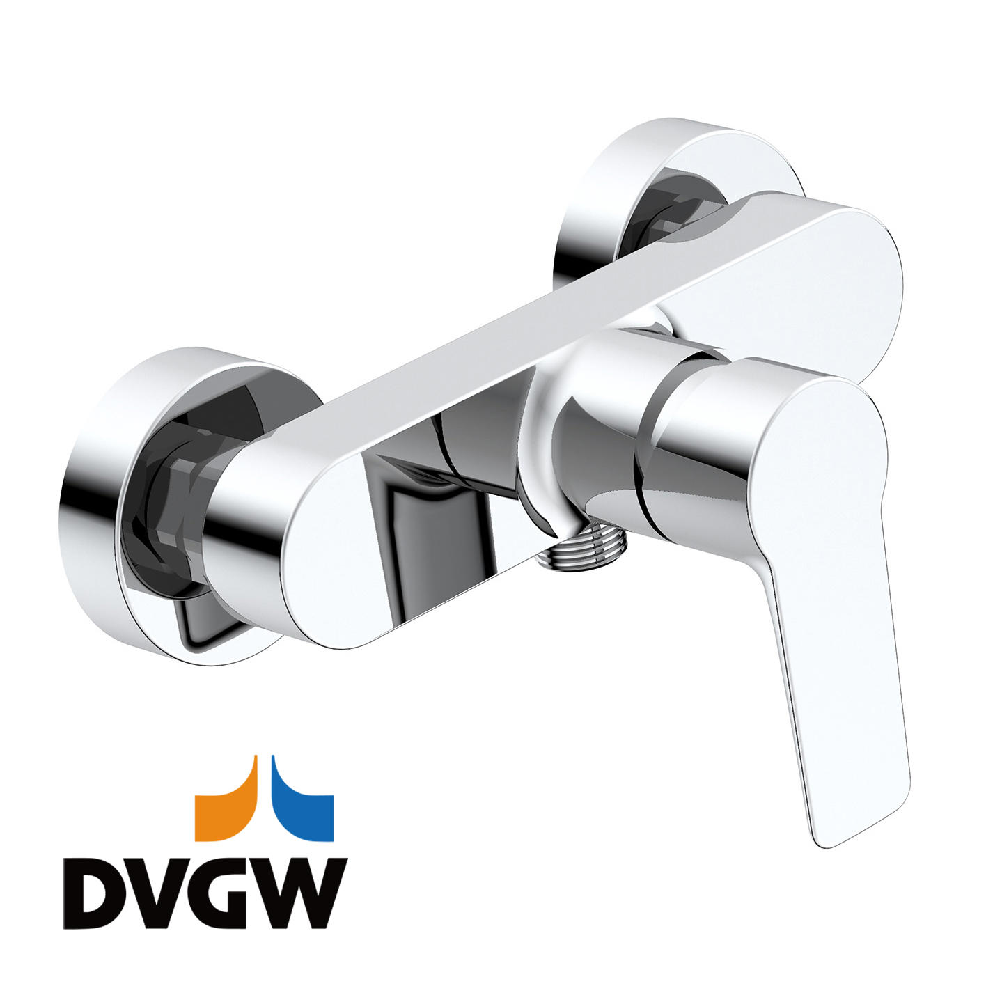 3187-20 DVGW sertifikalı, pirinç musluk tek kollu sıcak/soğuk su duvara monte duş bataryası