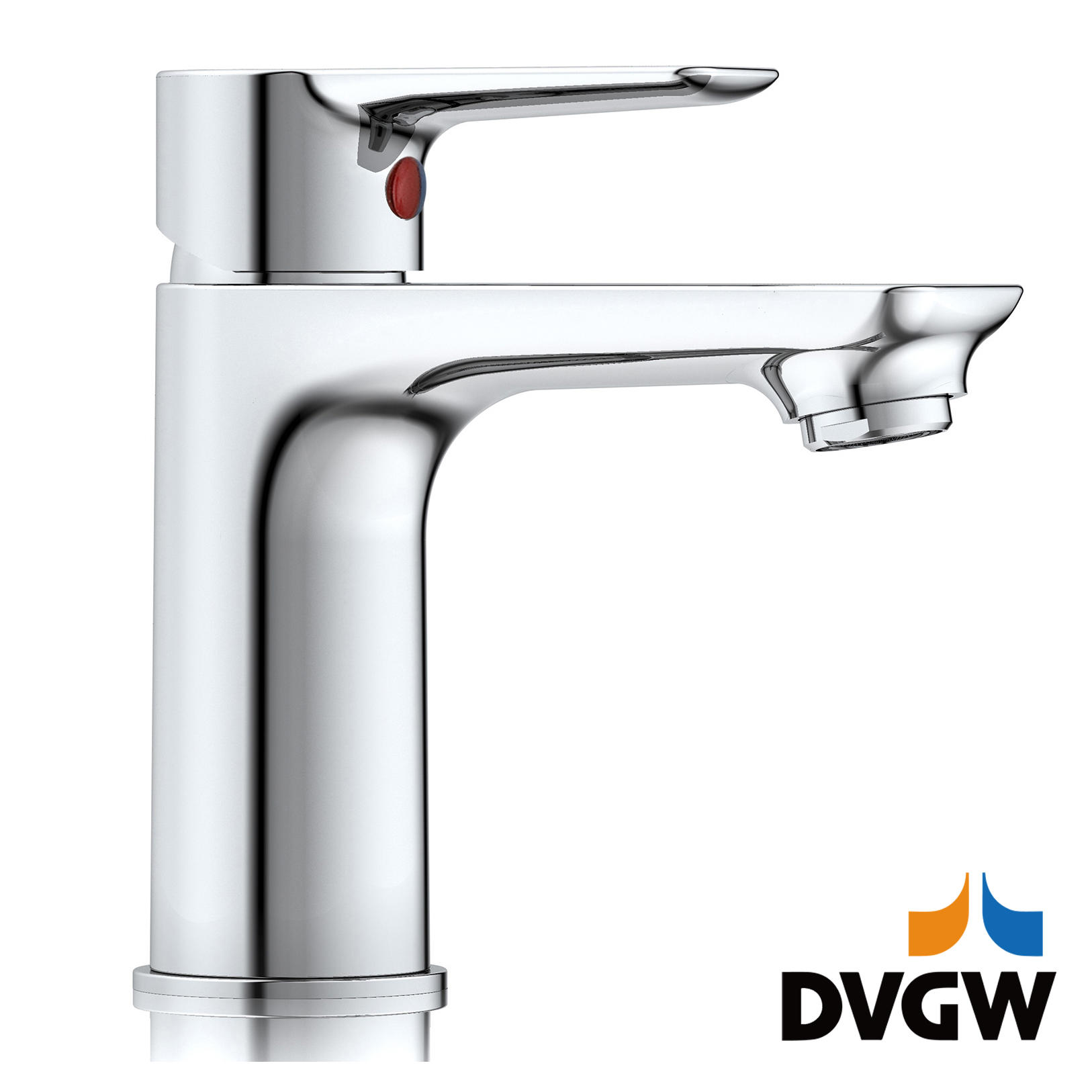 3187-30 DVGW sertifikalı, pirinç musluk tek kollu sıcak/soğuk su tezgah üstü lavabo bataryası