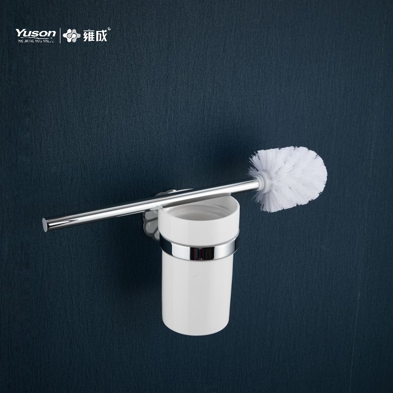 21090 Şık Banyo aksesuarları, Buzlu/Temperli Cam hazneli Tuvalet Fırçası, Çinko/Pirinç/SUS Tuvalet Fırçası, duvara monte (Seri 21000)