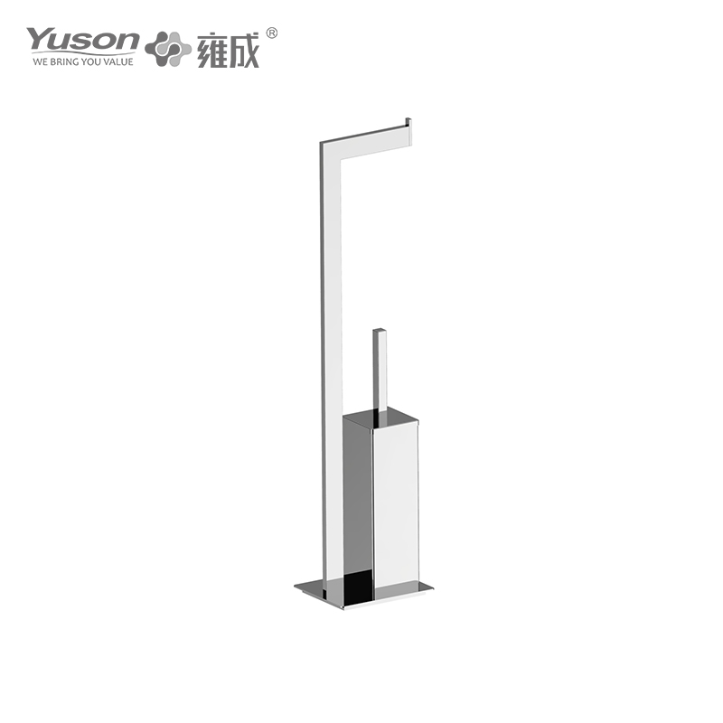 27190A Şık Banyo aksesuarları, Buzlu/Temperli Cam hazneli Tuvalet Fırçası, Çinko/Pirinç/SUS Tuvalet Fırçası, duvara monte (Seri 27100)