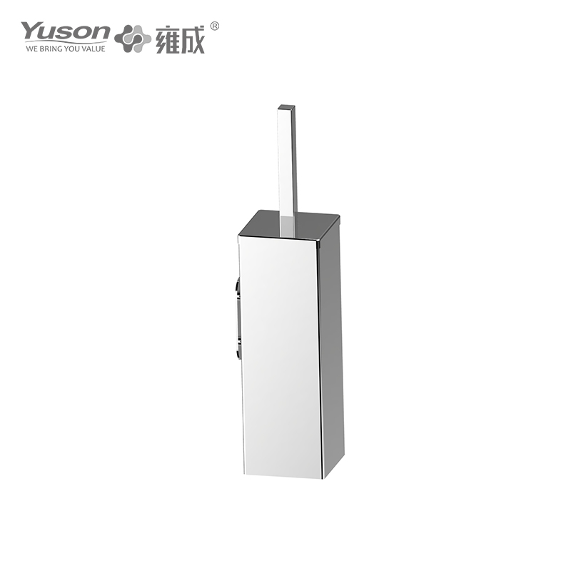 27190B Şık Banyo aksesuarları, Buzlu/Temperli Cam hazneli Tuvalet Fırçası, Çinko/Pirinç/SUS Tuvalet Fırçası, duvara monte (Seri 27100)